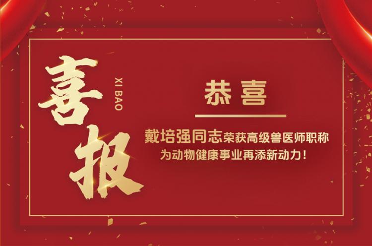恭贺星空官方网页版-星空online(中国)
生物戴培强同志获评高 级兽医师职称